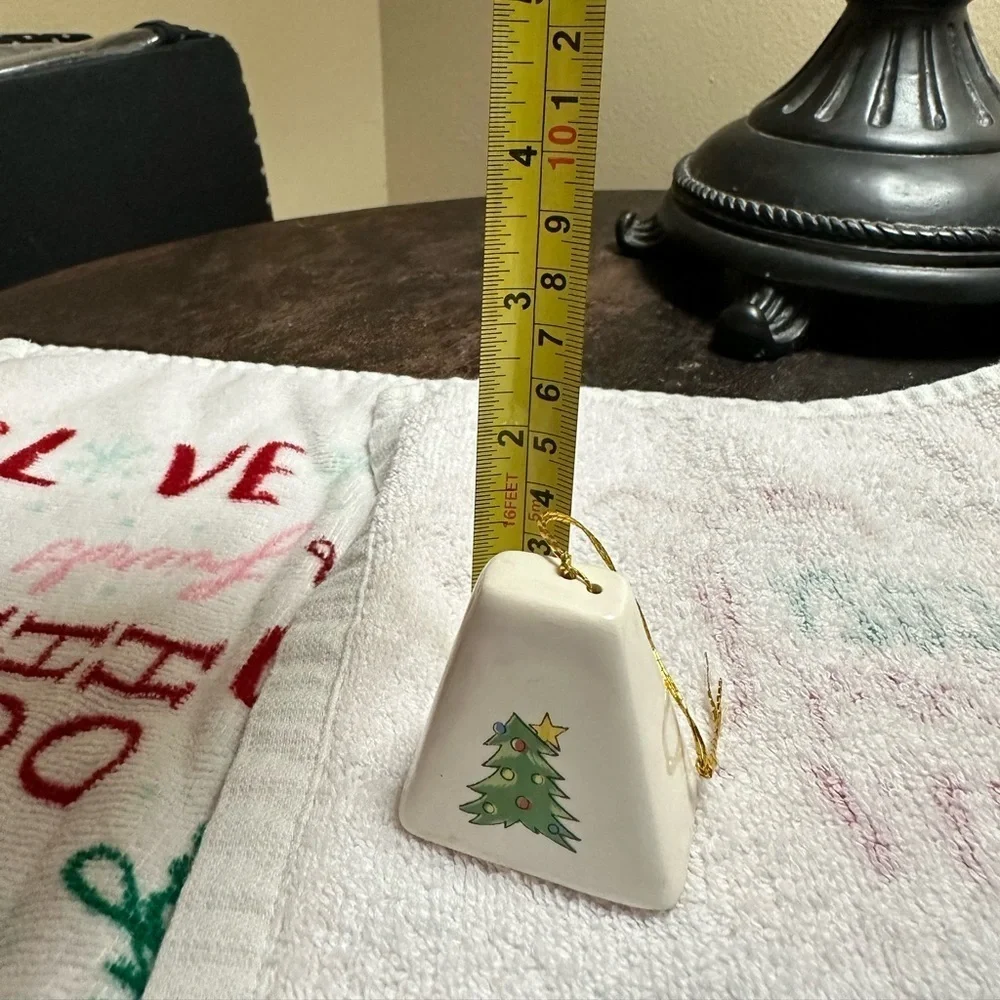 Christmas Tree Ceramic Bell Ornament